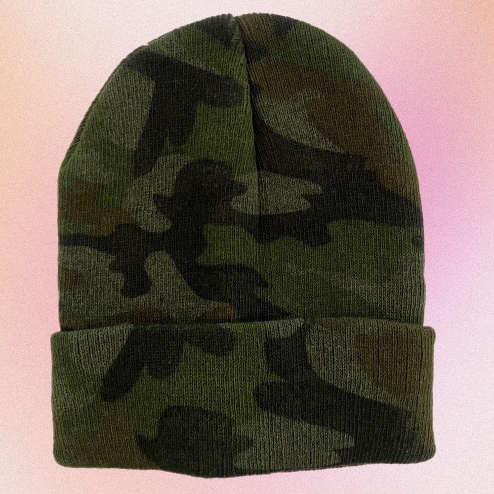 Military/Olive Green Camo Beanie